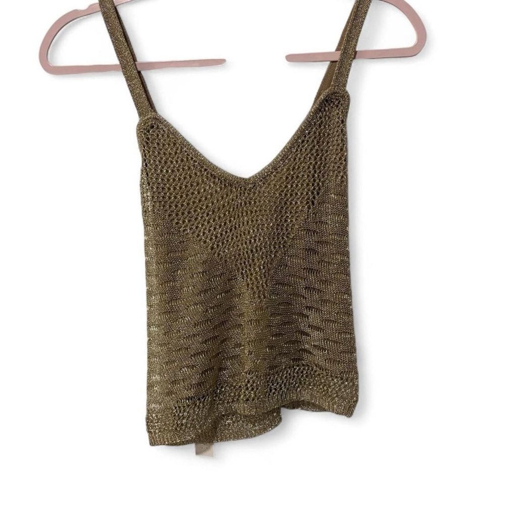 NWT‎ House of Harlow 1960 Metallic Gold Camisole’s women’s med